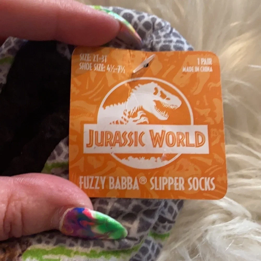 New Jurassic World slipper socks
